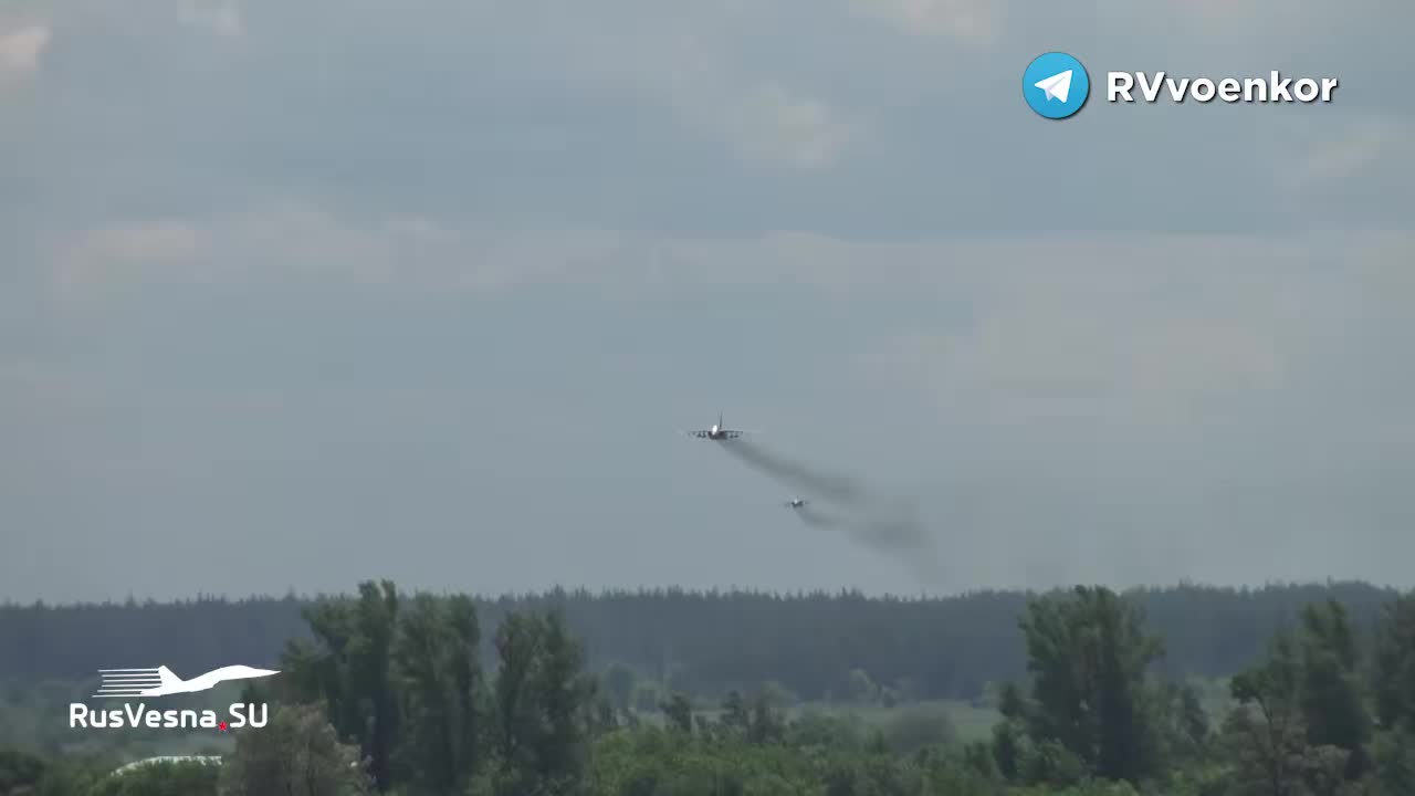 Russian Sukhoi Su-25s over Donbass in Ukraine