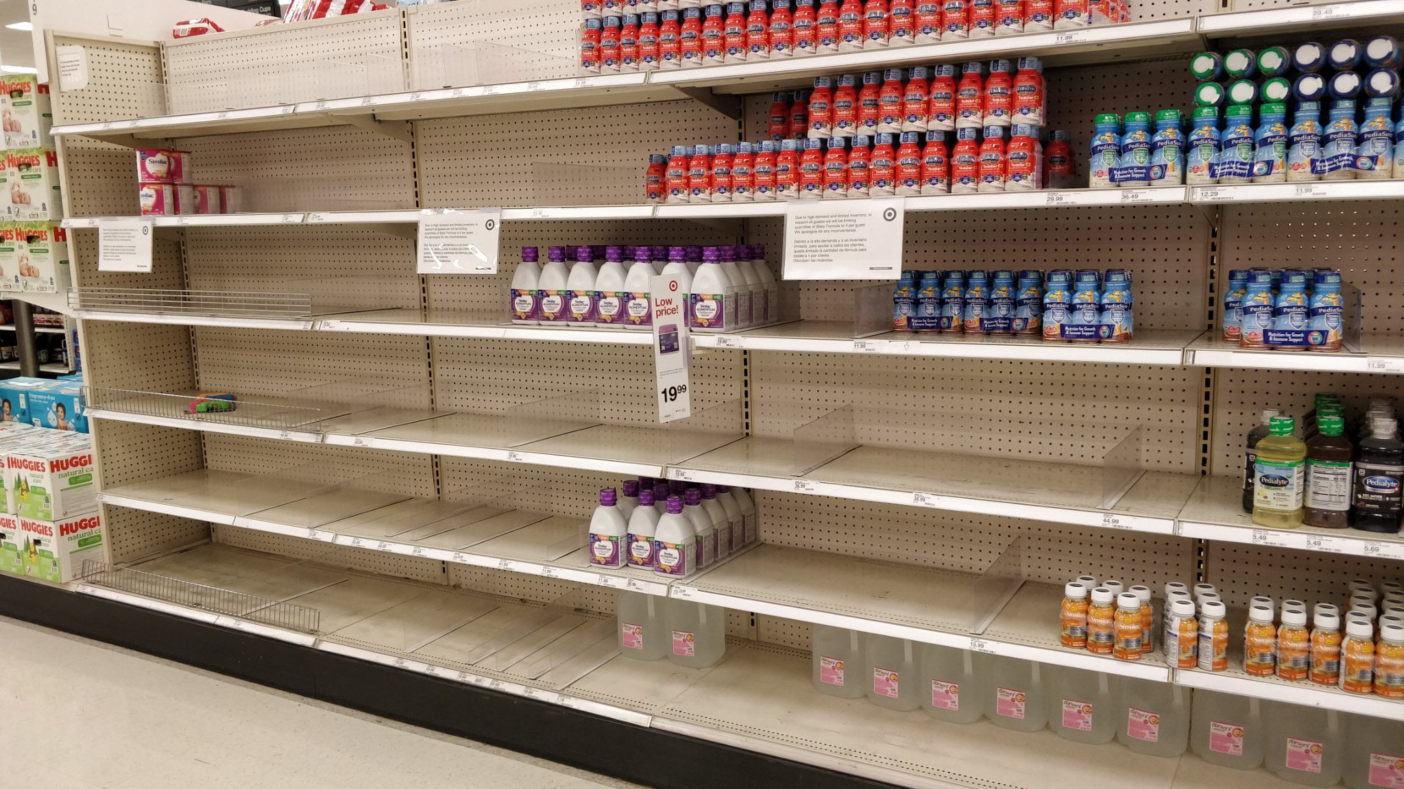 The baby formula aisle at my local target, picture...