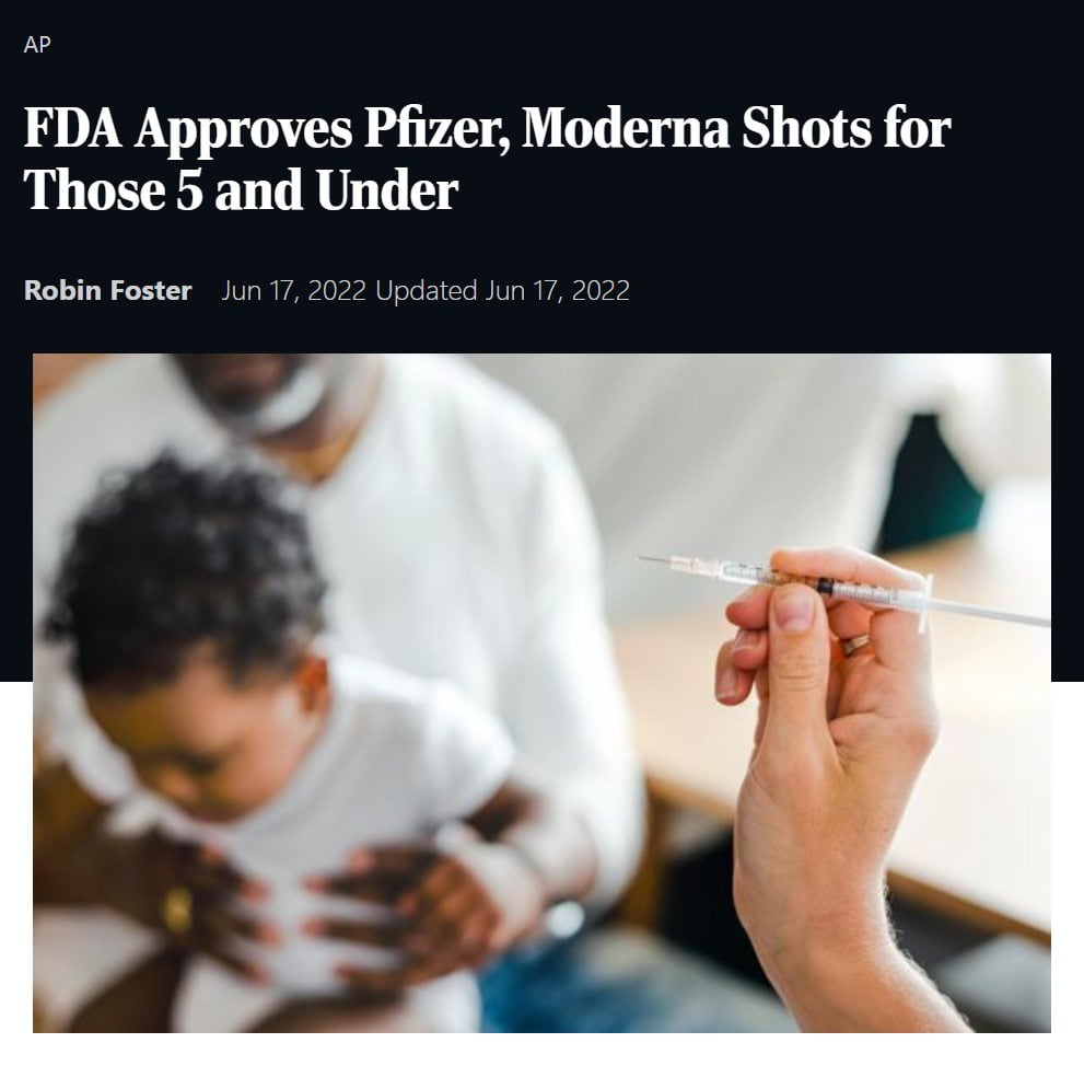 FDA approves Pfizer, Moderna EUA for children under 5