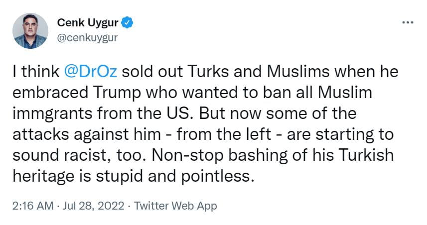 Oh no, liberals are making fun of Cenk being...