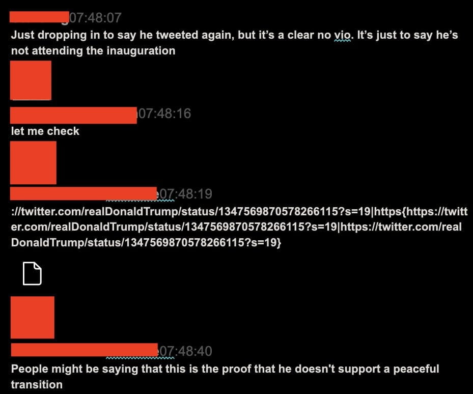 Twitter determined Trump didn't violate policy or incite violence...