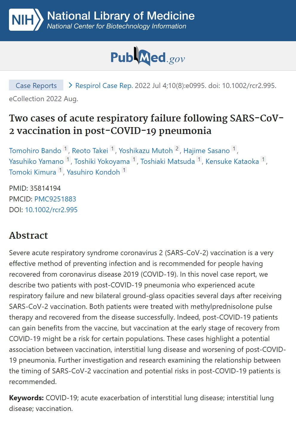 In this novel case report, we describe two patients...
