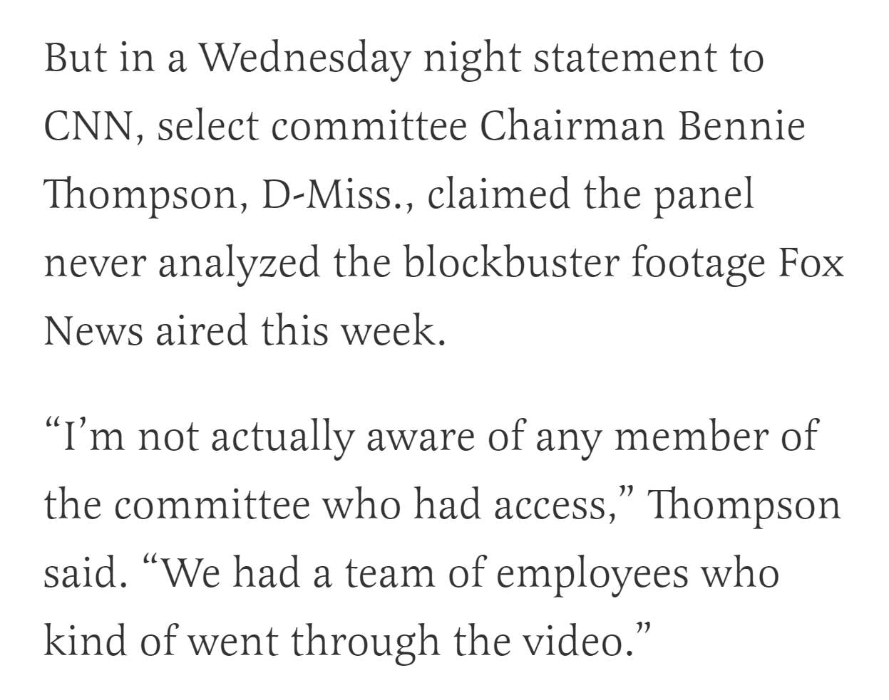 J6 committee members didn't actually review J6 footage