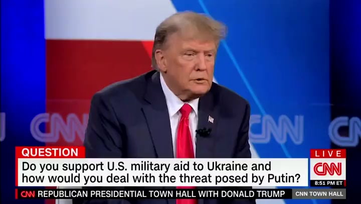 Trump statement at the CNN Townhall on the War...
