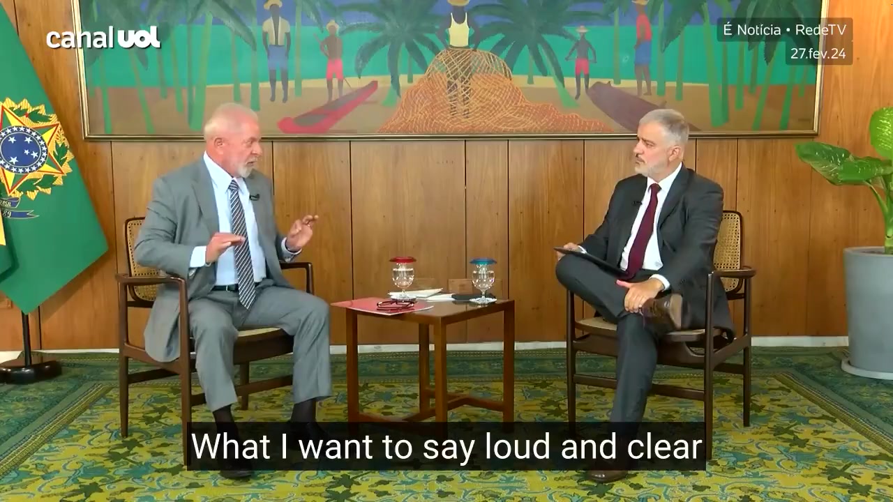 Lula again says, the Prime Minister of Israel is...