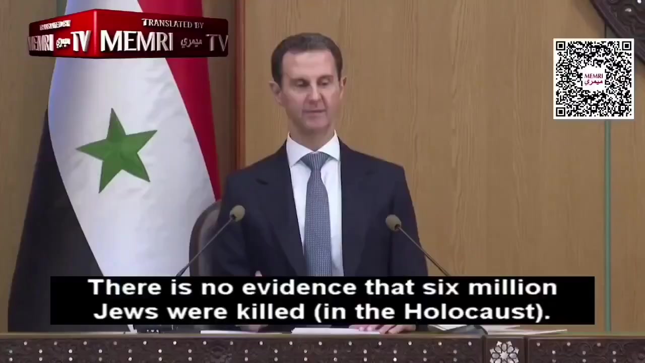 Assad discusses the Holocaust and the Jews