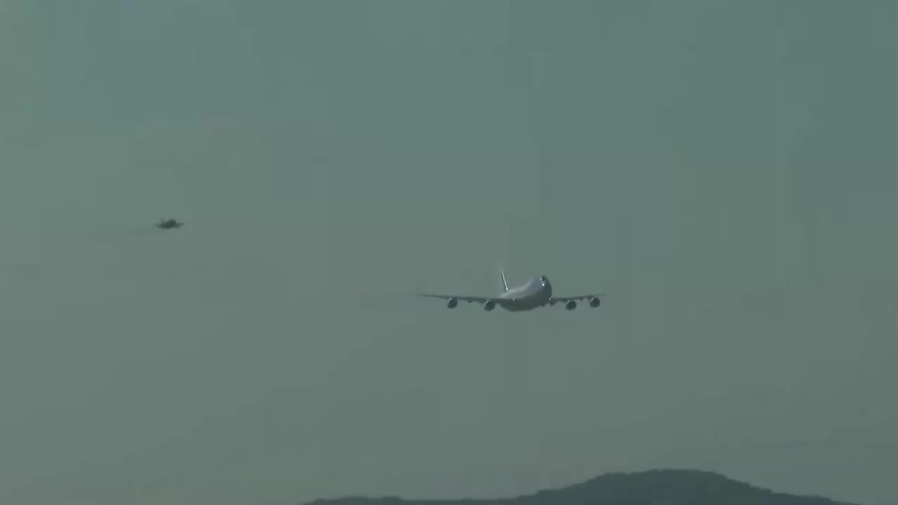 Trump escorted into Kuala Lumpur by Malaysian Air Force...