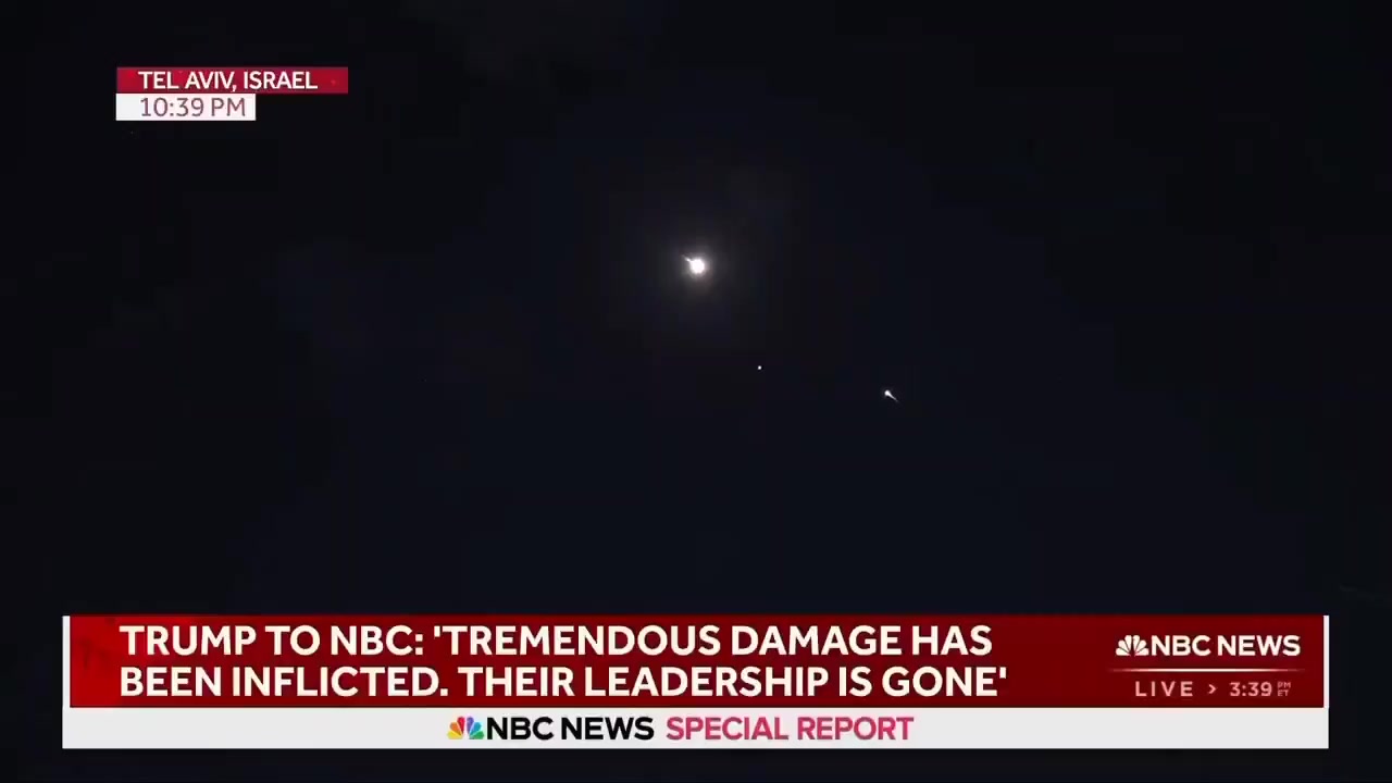 Iranian ballistic missile strike on Tel Aviv, Israel