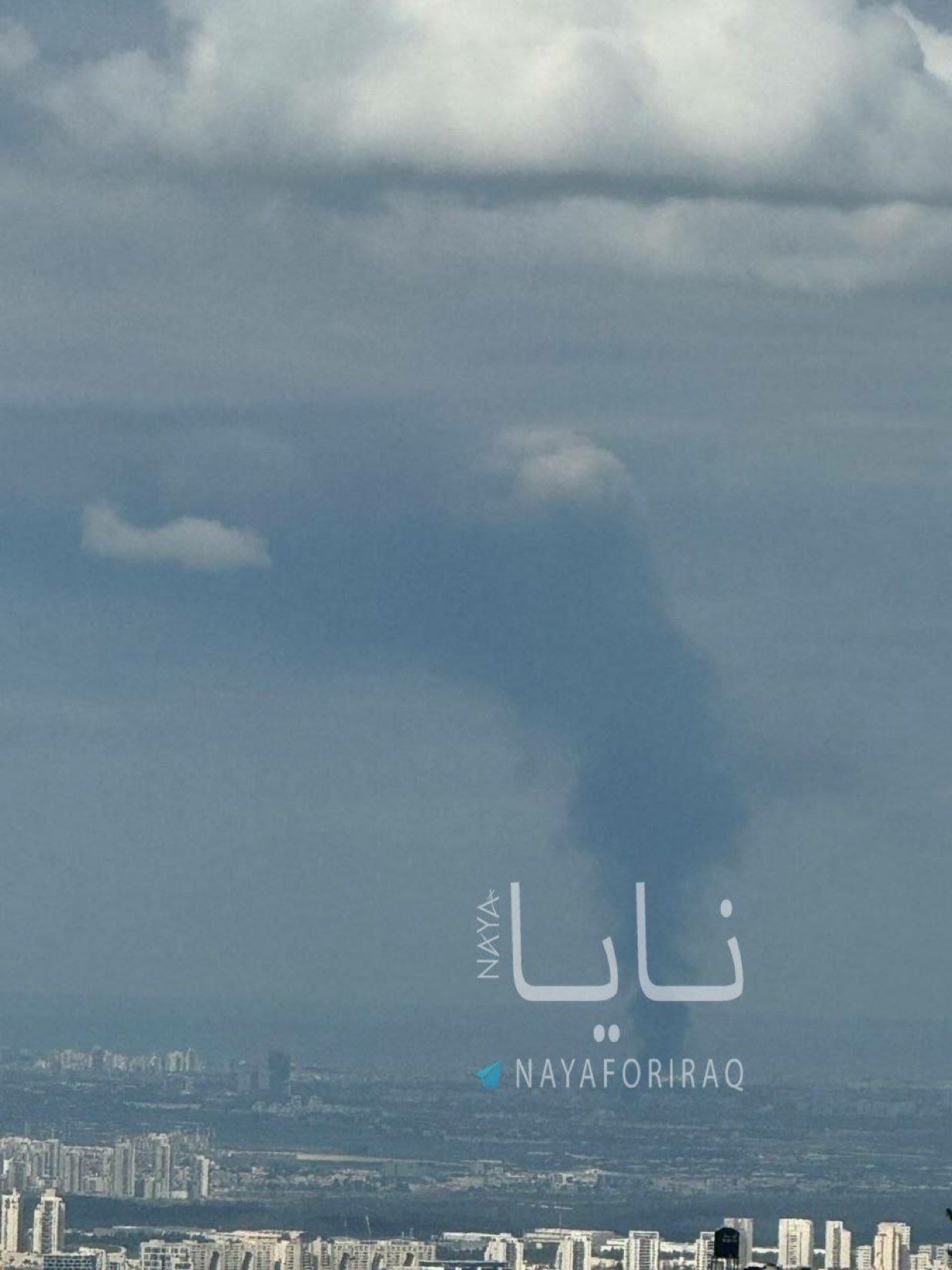 Iranian missile impact in Haifa, Israel