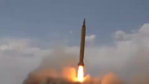 Qadr and Emad ballistic missiles fired at Israel from...