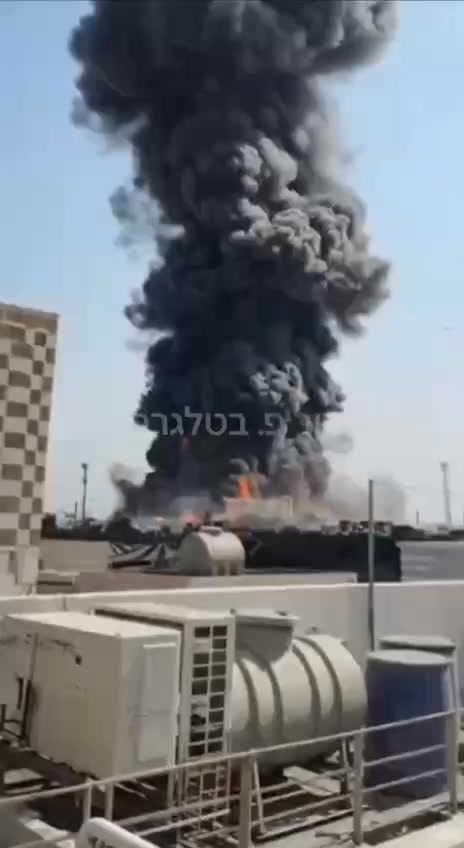 Iranian drone strike on oil facilities in Fujairah port...