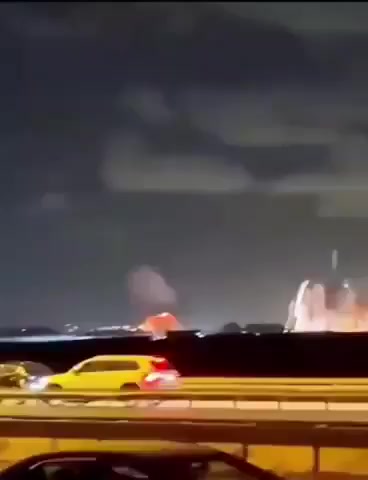 Iranian ballistic missile cluster warheads strike Ben Gurion Airport...