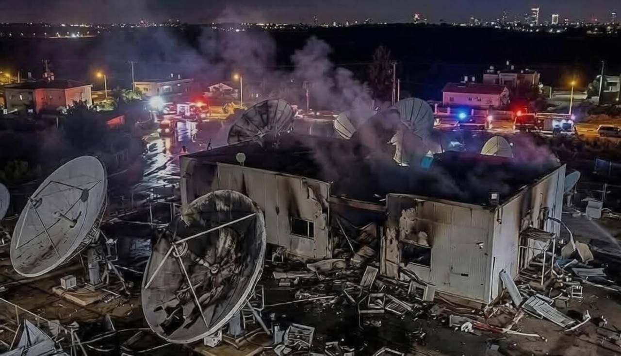 Hezbollah strike on satellite communications center in Tel Aviv...