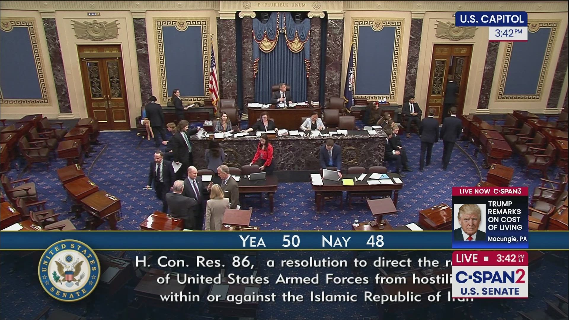 US Senate votes to stop Iran war after Trump...